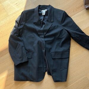NWT oversized striped navy blazer